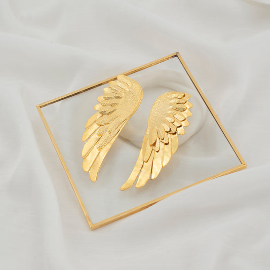 Golden Angel Wing Earrings