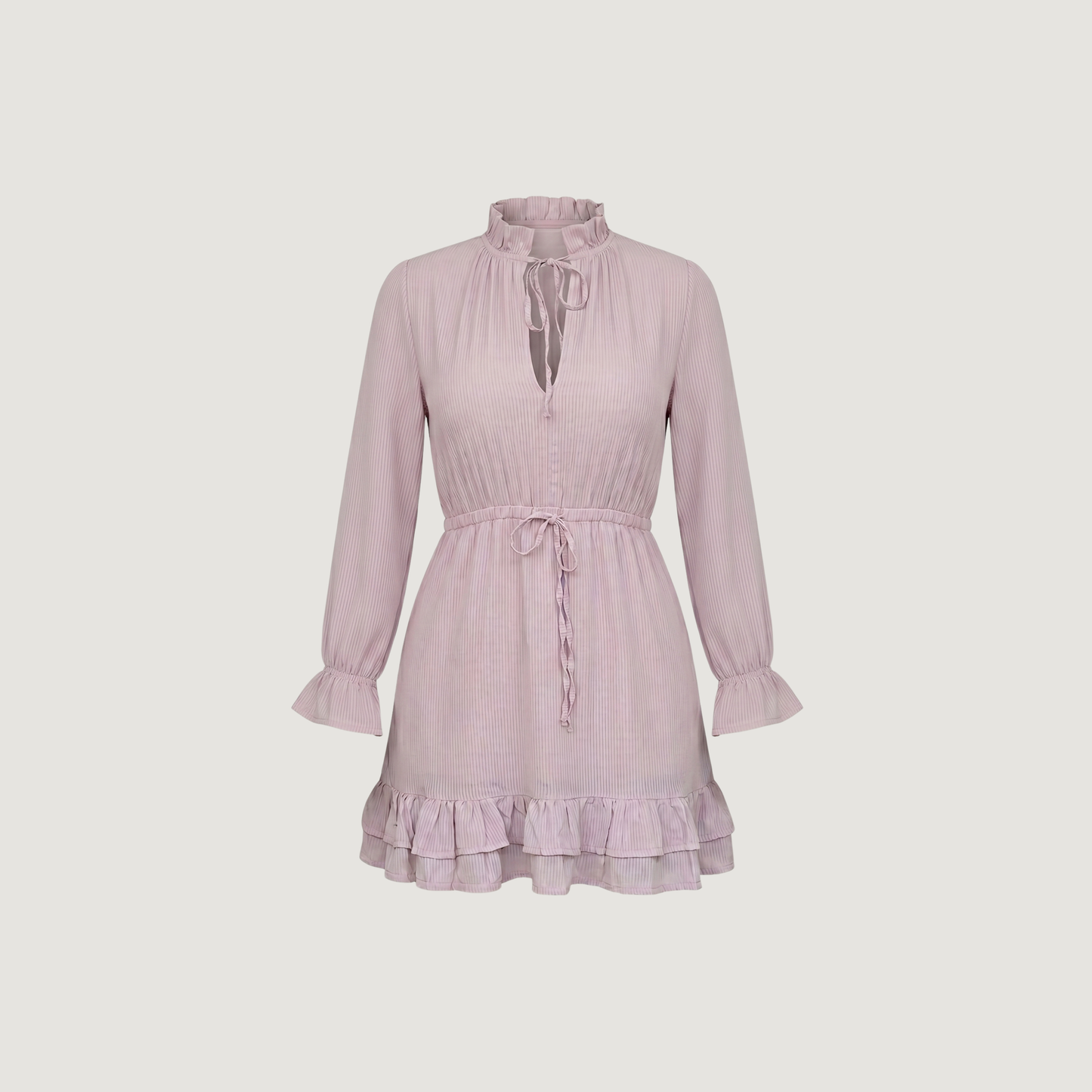 Cute Fall Dress with Elastic Waistband