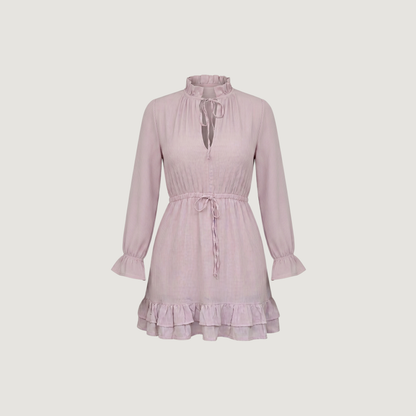 Cute Fall Dress with Elastic Waistband