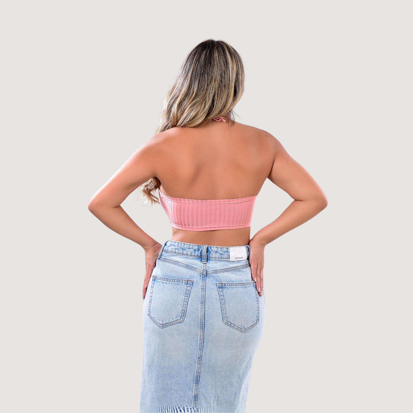 Tank Top with Adjustable Neck Ties..