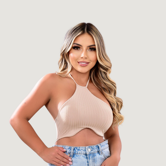 Tank Top with Adjustable Neck Ties..