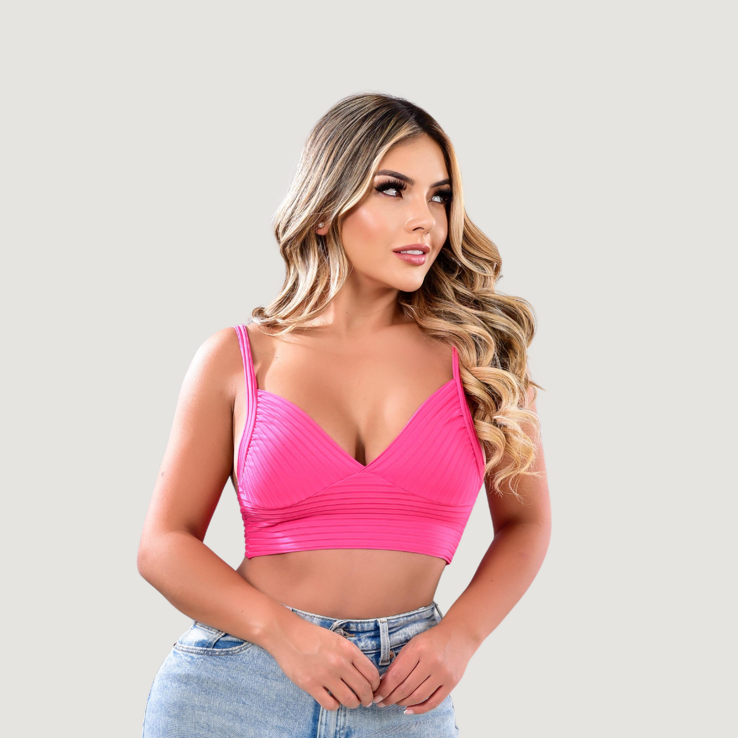 Low-Cut Tank Top with Thick Straps