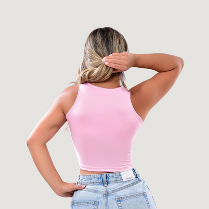 Cut Out Crop Top with Spandex Material