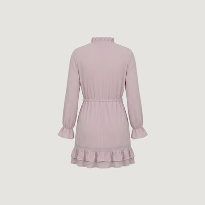 Cute Fall Dress with Elastic Waistband