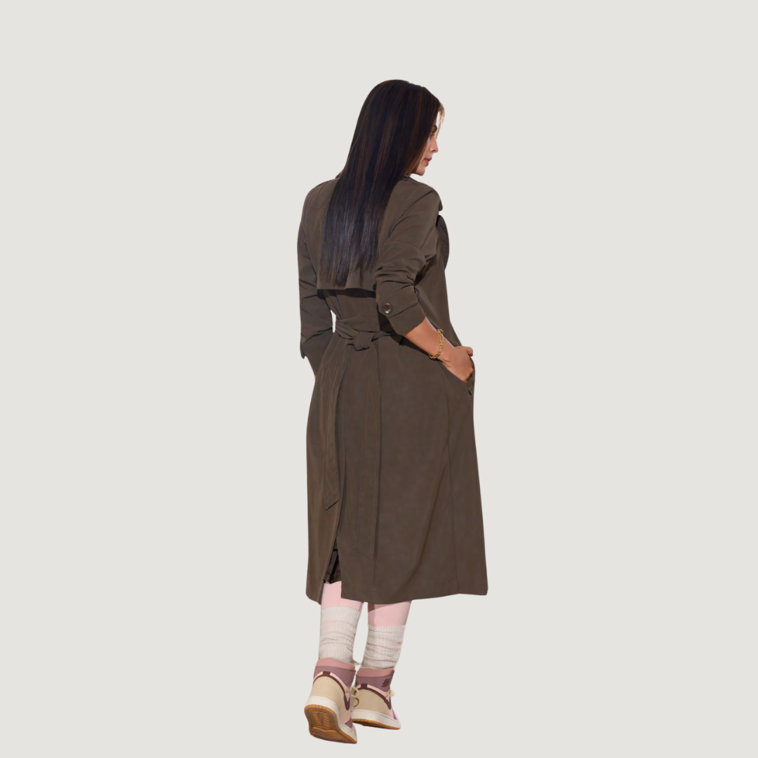 Trench Duster Coat with Tie Belt