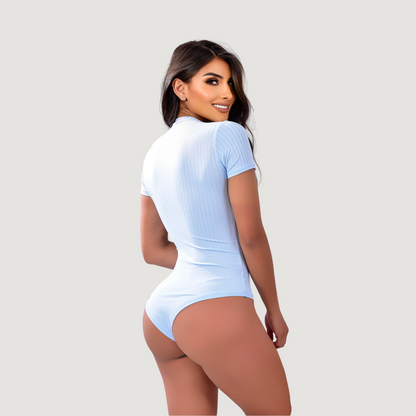 Women's Bodysuit - Ribbed Round Neck..
