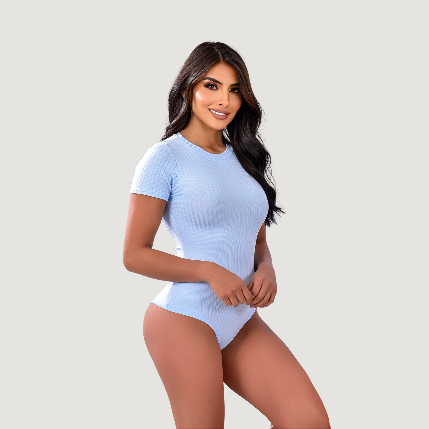Women's Bodysuit - Ribbed Round Neck..