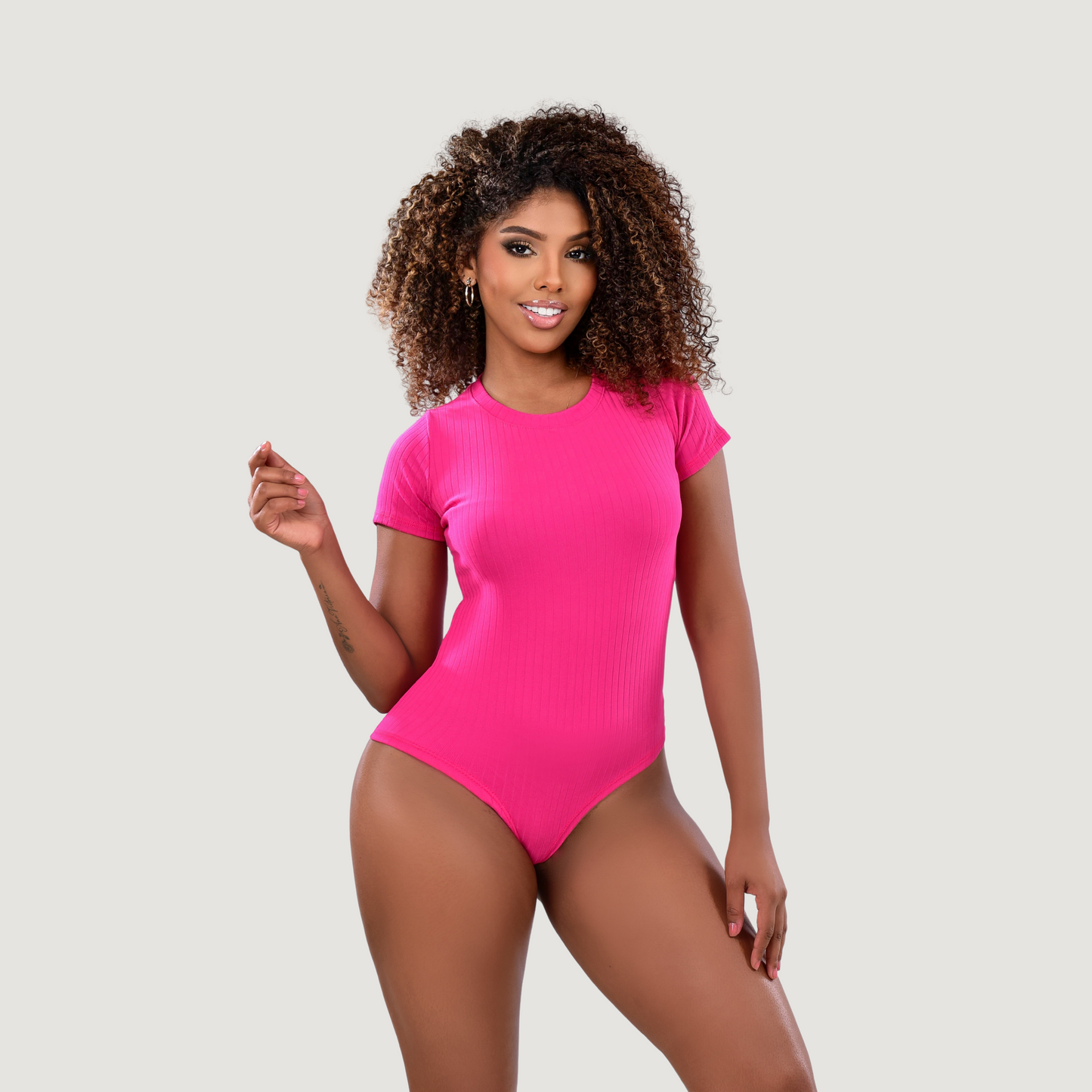 Women's Bodysuit - Ribbed Round Neck..