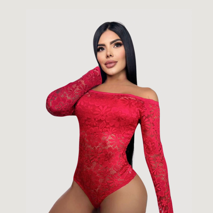 Lace Bodysuit Top - Lined Bust Style..