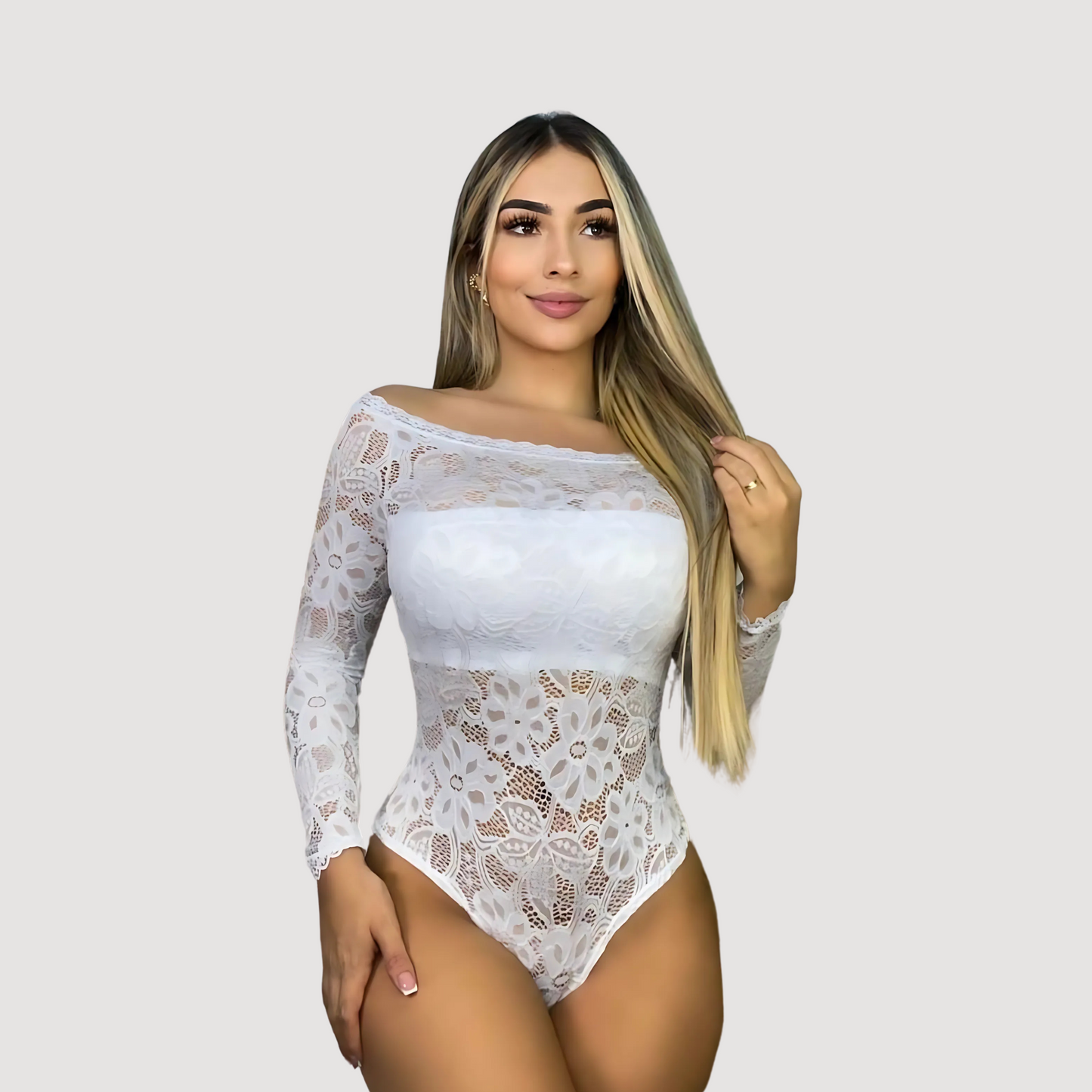 Lace Bodysuit Top - Lined Bust Style..