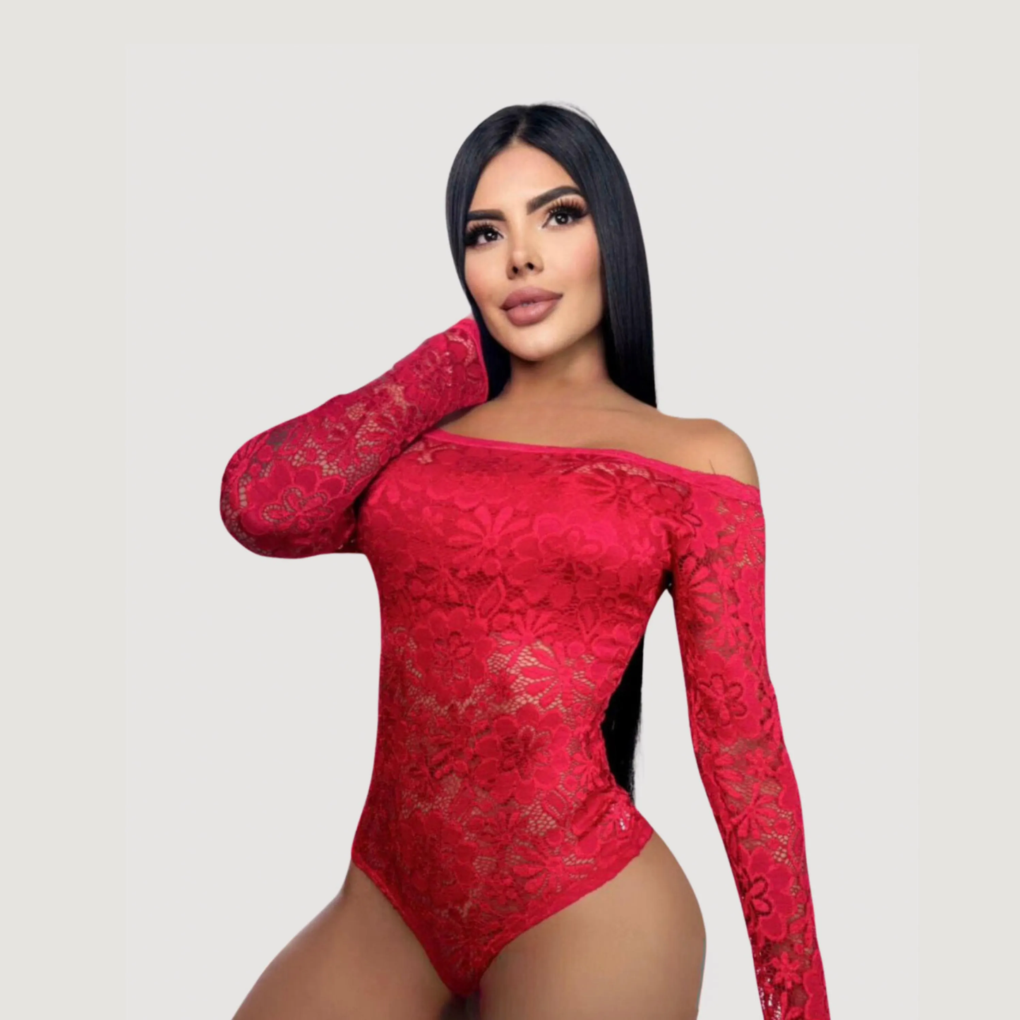 Lace Bodysuit Top - Lined Bust Style