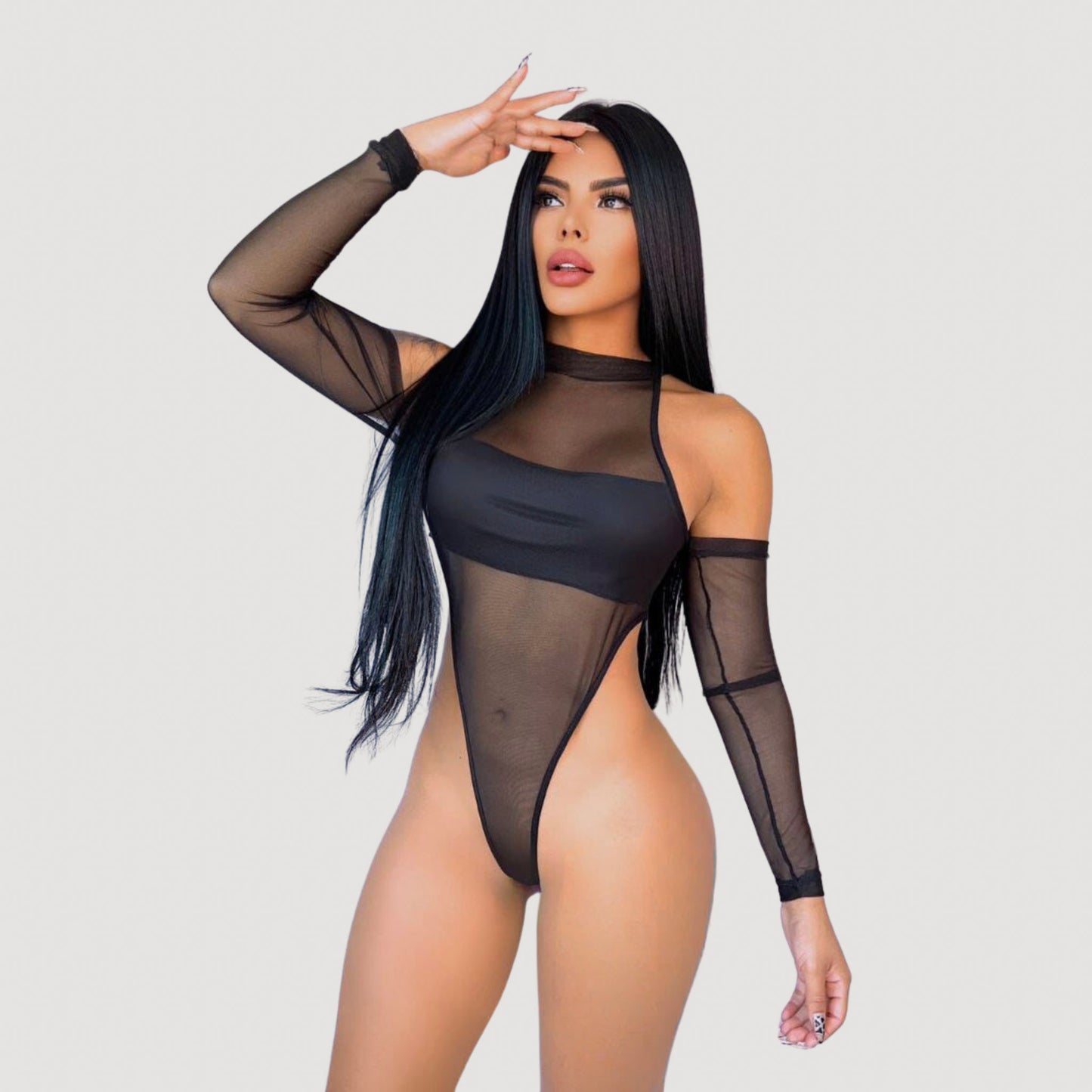 Mesh Bodysuit - High Cut Design