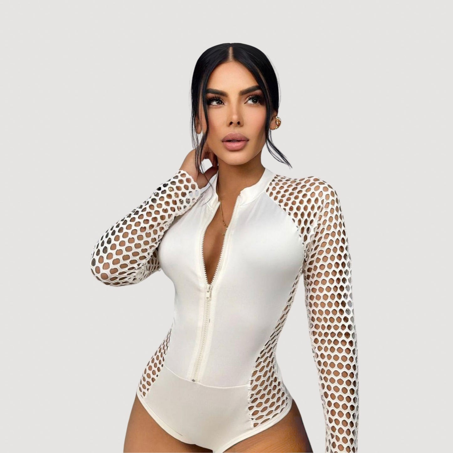 Women's Rave Bodysuit - Long Sleeves Look..