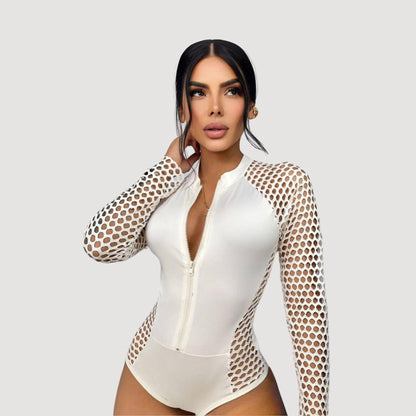 Women's Rave Bodysuit - Long Sleeves Look..