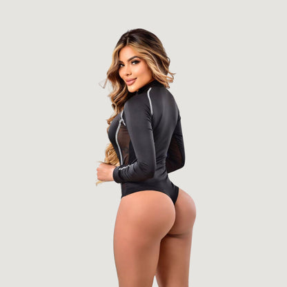 Women's Rave Bodysuit - Long Sleeves Look..