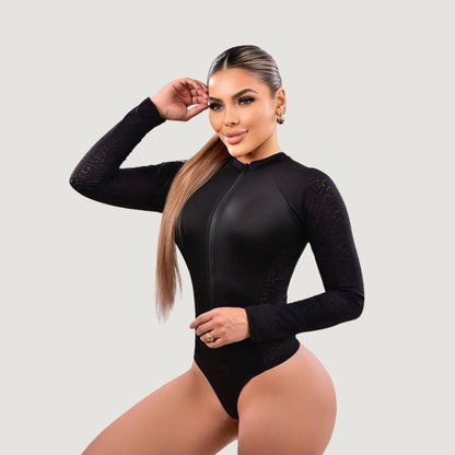 Women's Rave Bodysuit - Long Sleeves Look..
