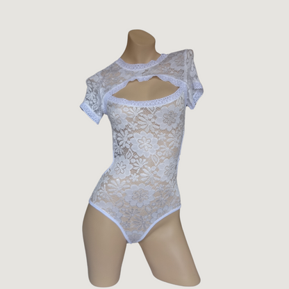 Cut Out Bodysuit - Chest Cut-Out..