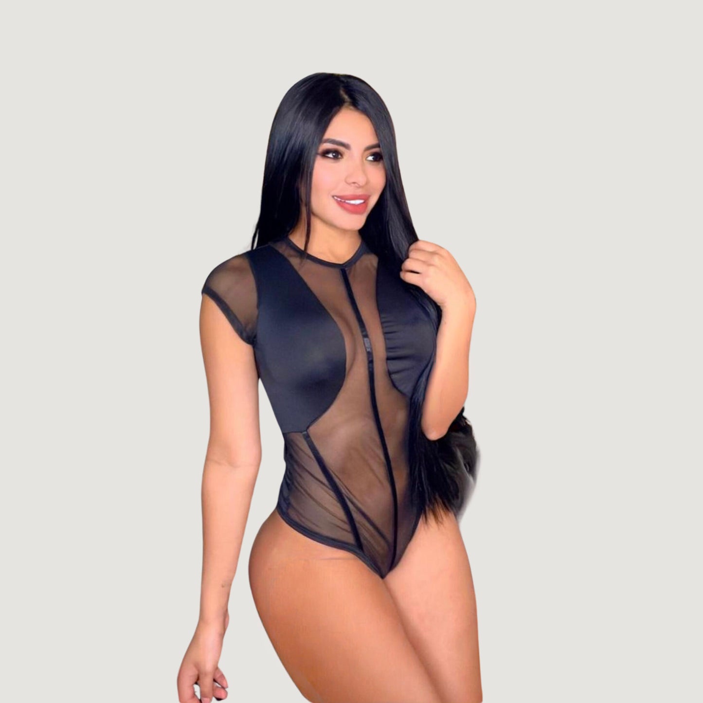 See-Through Thong Bodysuit