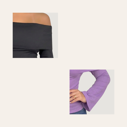 Ribbed Off-Shoulder Top