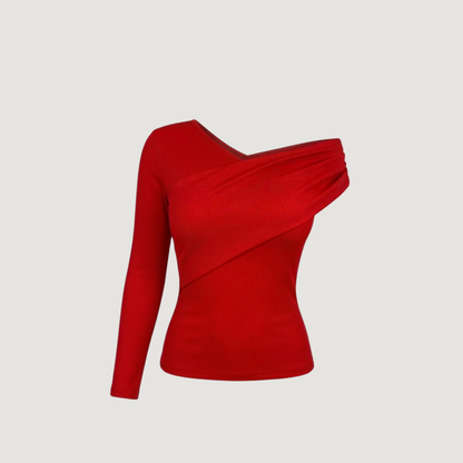 Wrap Front Ribbed Top