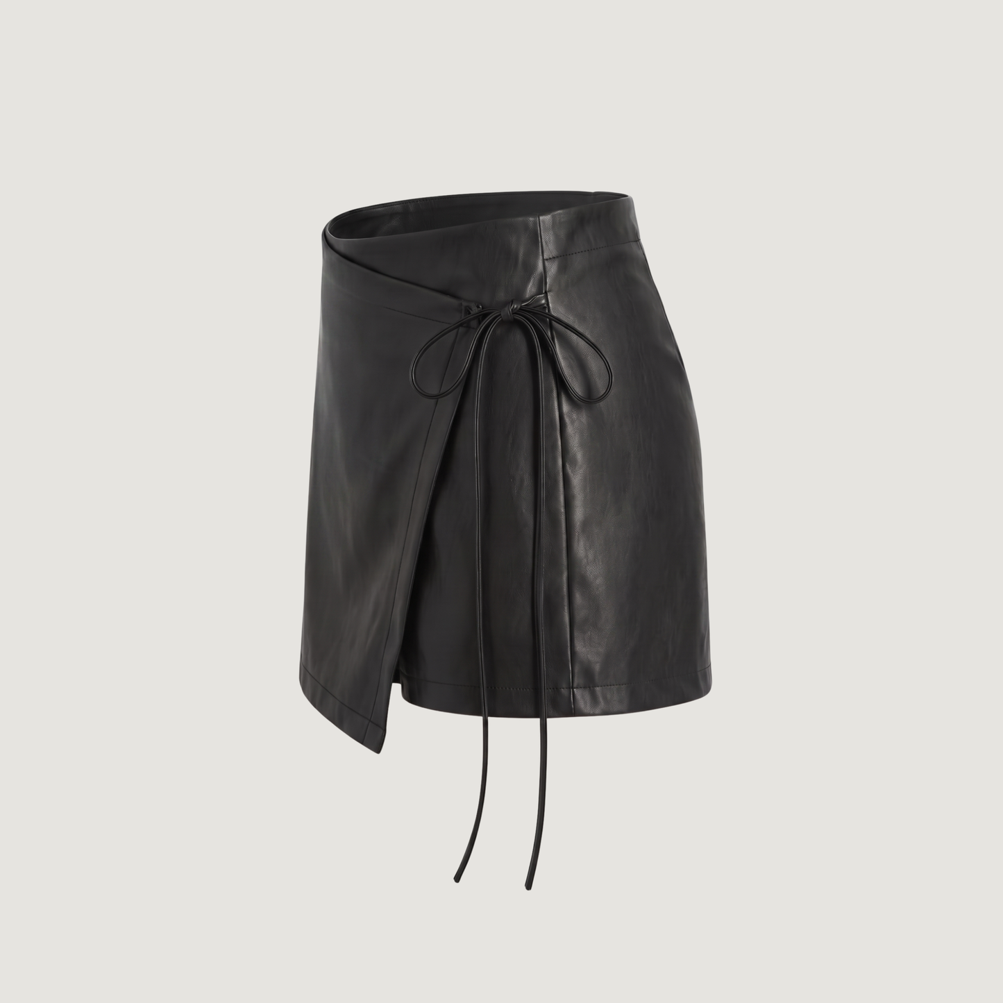 Mini Skort Faux Leather Wrap