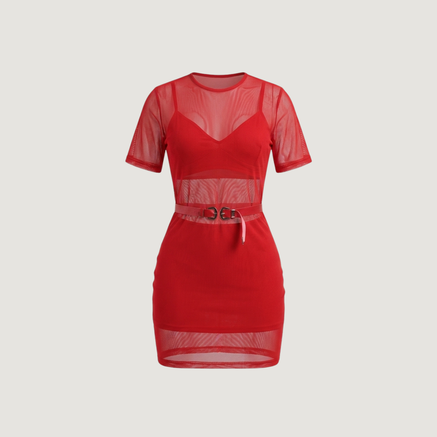 Mesh Mini Dress Set..