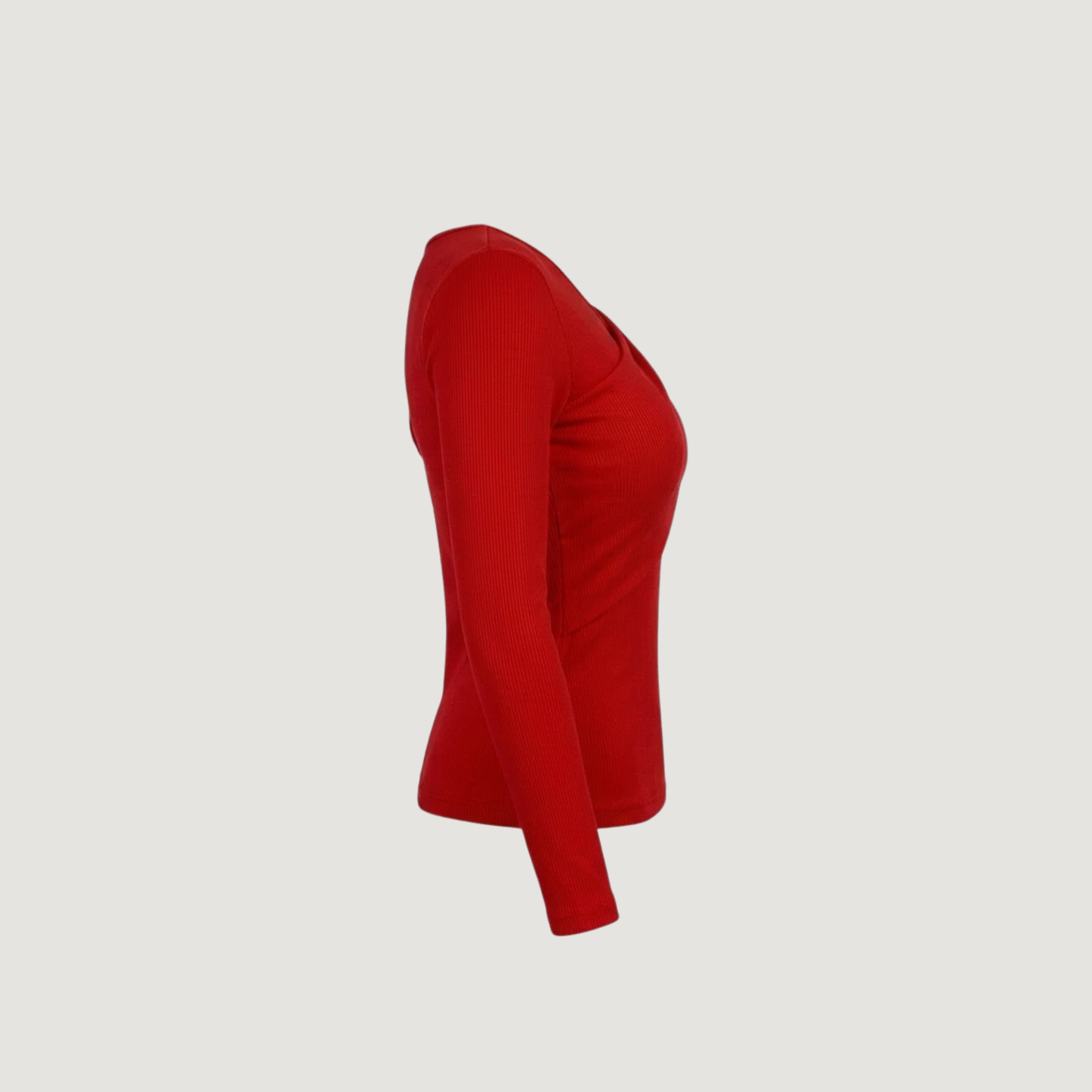 Wrap Front Ribbed Top