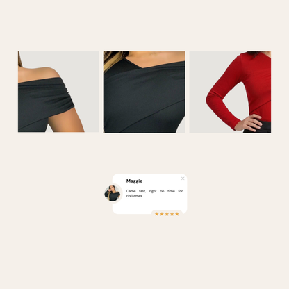 Wrap Front Ribbed Top