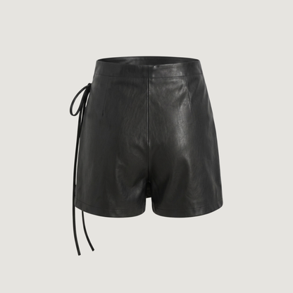 Mini Skort Faux Leather Wrap