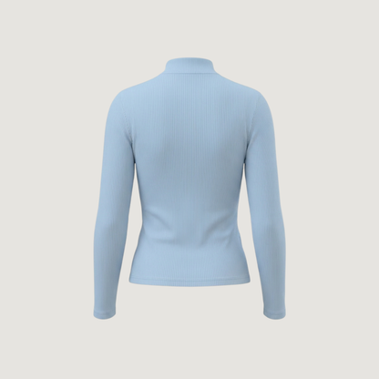 Chic Moc-Neck Keyhole Top