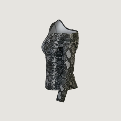 Elegant Bardot Asymmetric Top