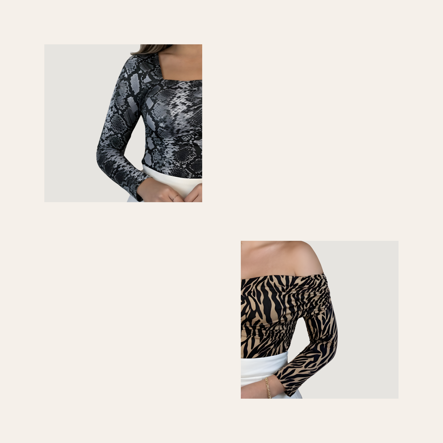Elegant Bardot Asymmetric Top