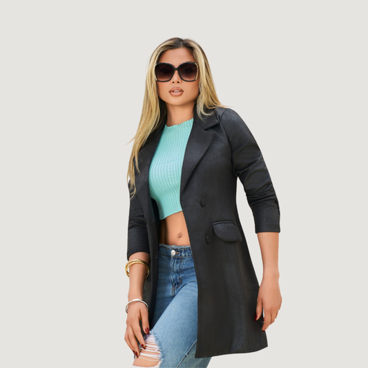 Luster Suede Blazer for Women