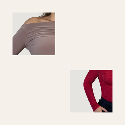 Cowl Boat Neck Long Sleeve Top