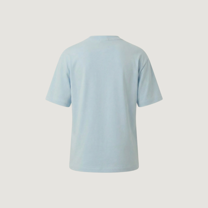 Oversized Tee with 3D Floral Appliqué
