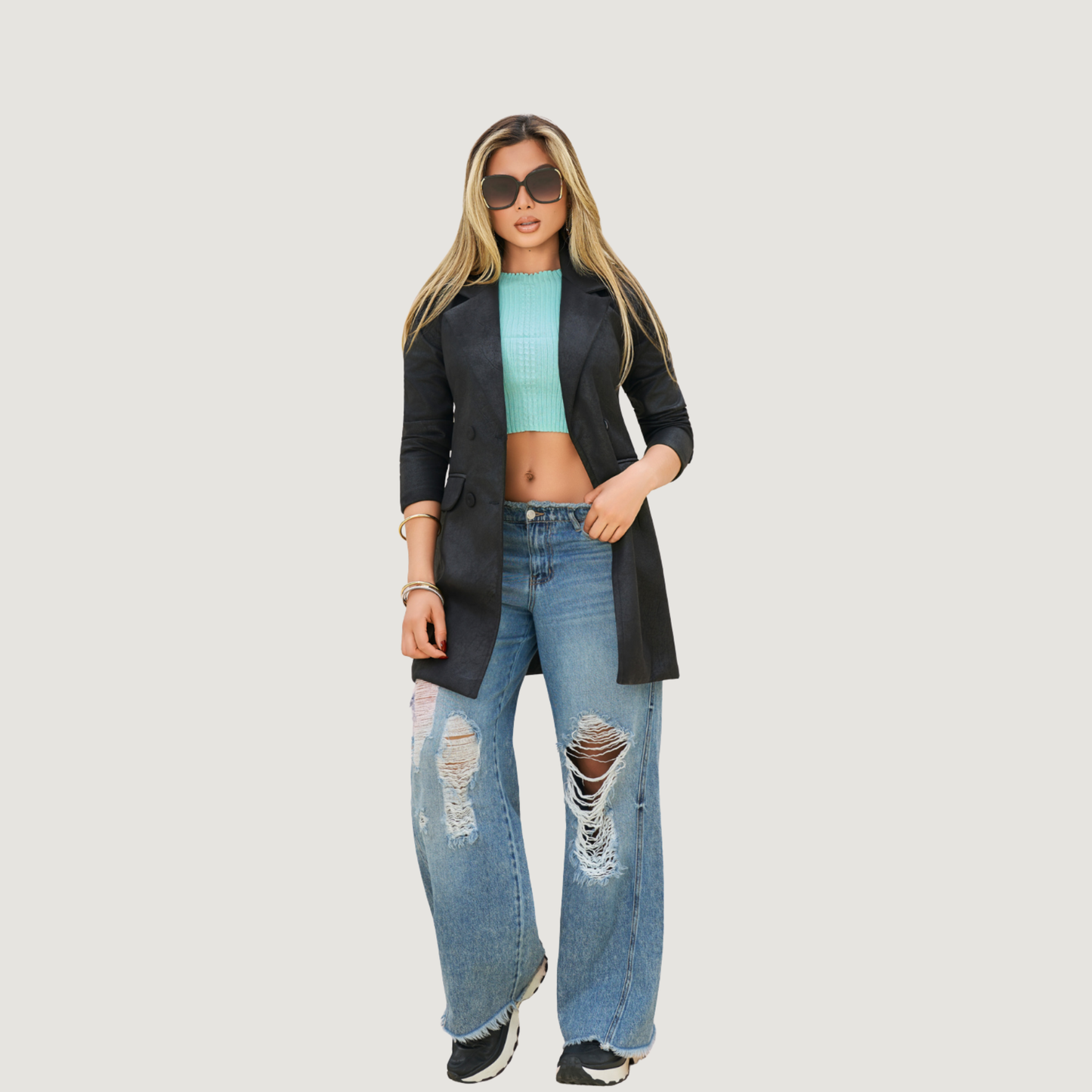 Luster Suede Blazer for Women