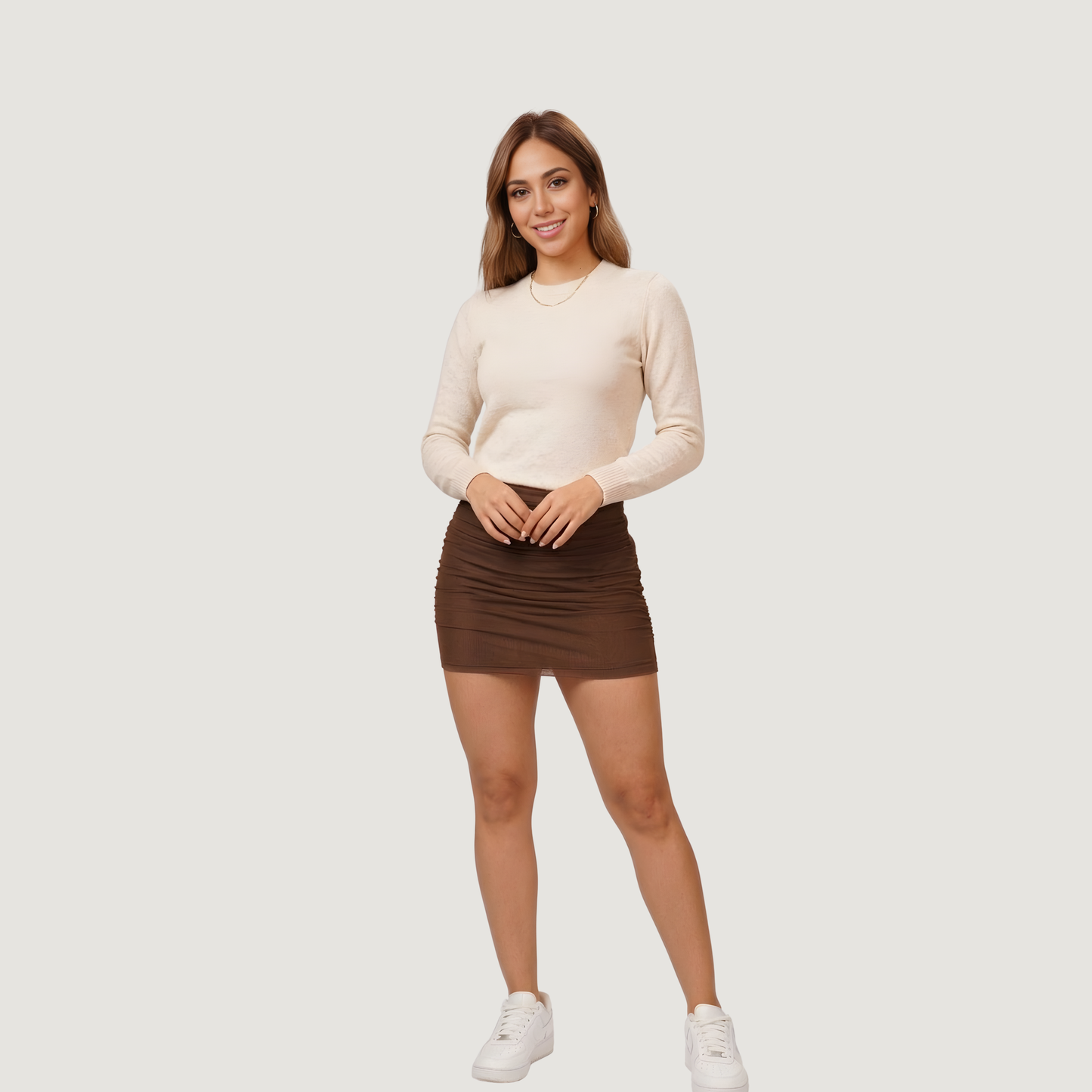 Flattering Mesh Mini Skirt