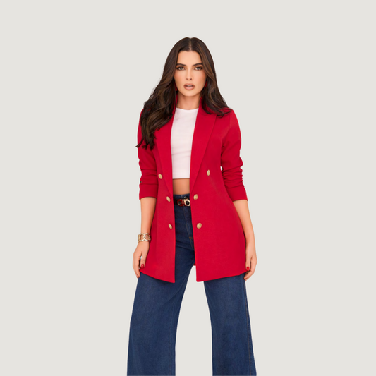 Chic Women’s Blazer, Gold Detail