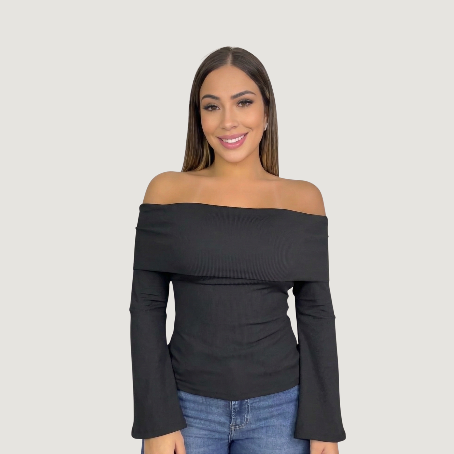 Ribbed Off-Shoulder Top
