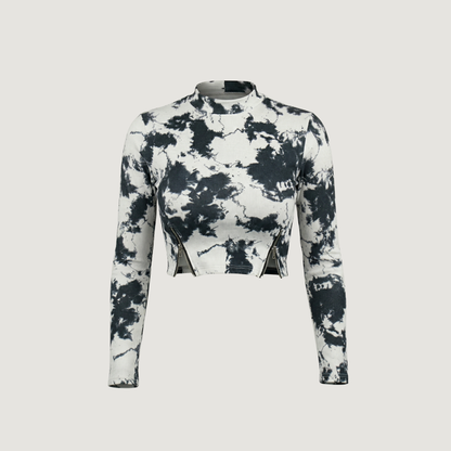 Ribbed Crop Top with Zippers