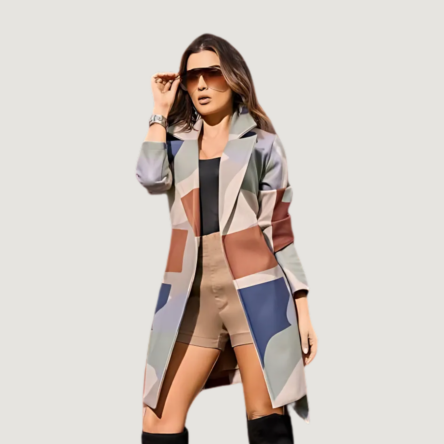 Tailored Fit Multicolor Coat..