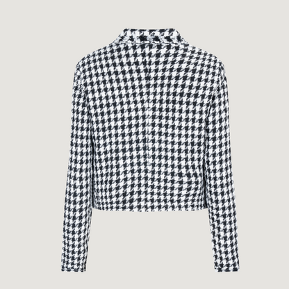 Short Jacket for Women in Houndstooth