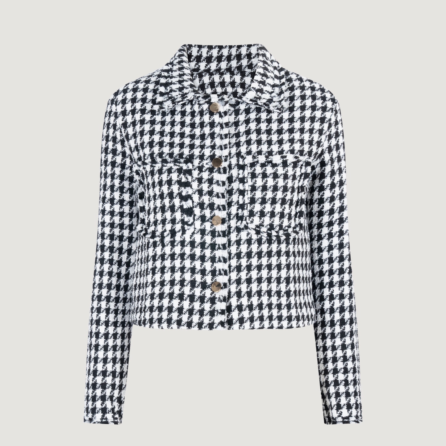 Short Jacket for Women in Houndstooth