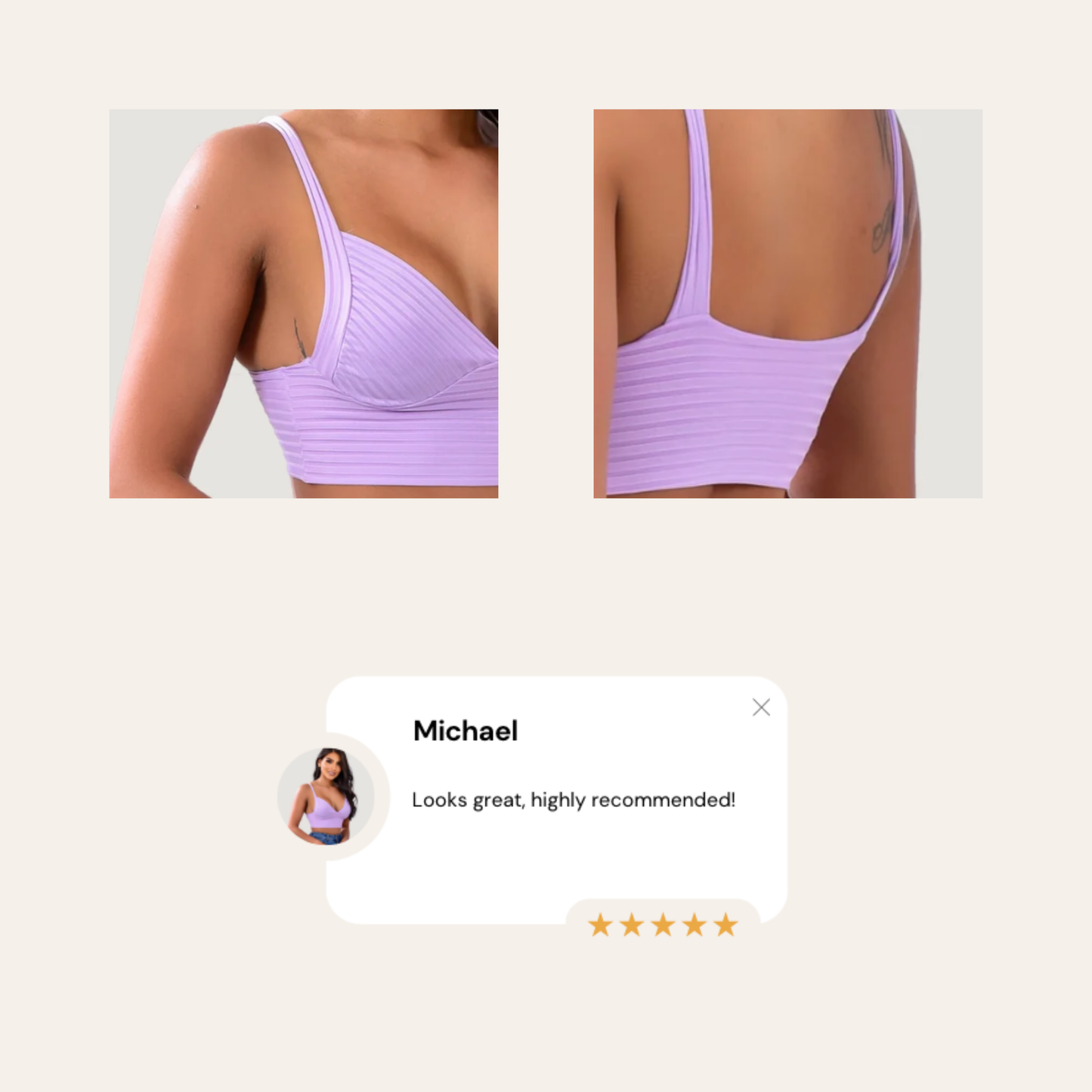 Low-Cut Tank Top with Thick Straps