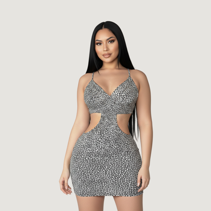 Sexy Cut-Out Waist Lycra Dress