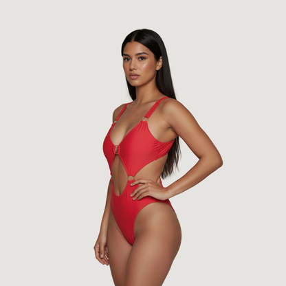 Fashion-Forward Cut-Out Bodysuit..