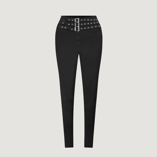 Skinny Stretch Pants with Push-Up Effec