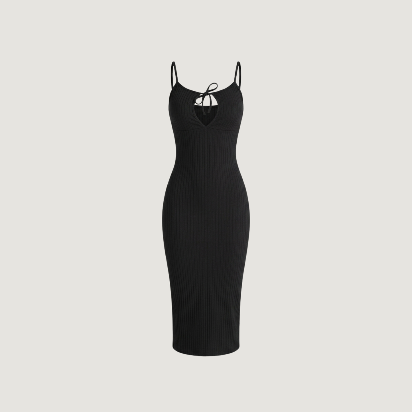 Stretchy Keyhole Midi Dress