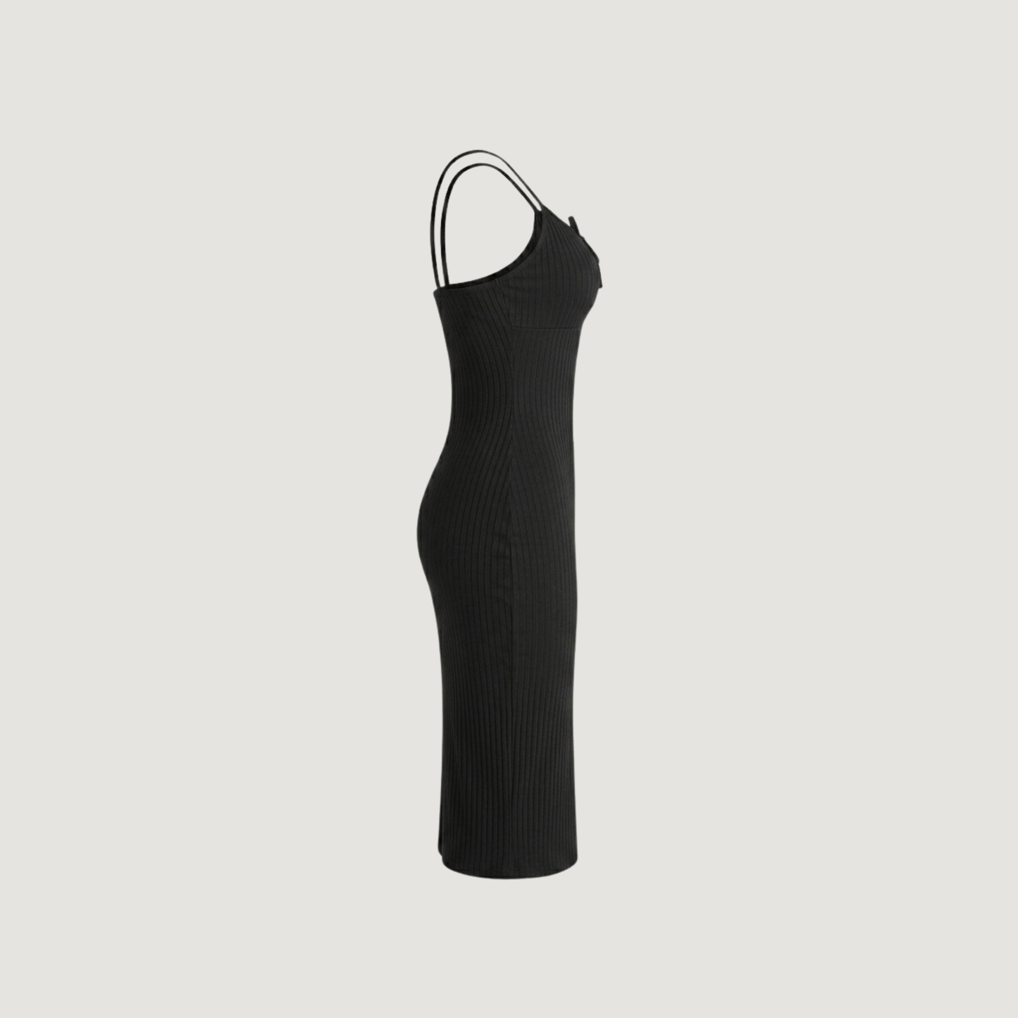 Stretchy Keyhole Midi Dress