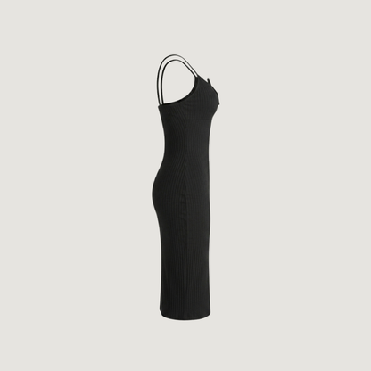 Stretchy Keyhole Midi Dress